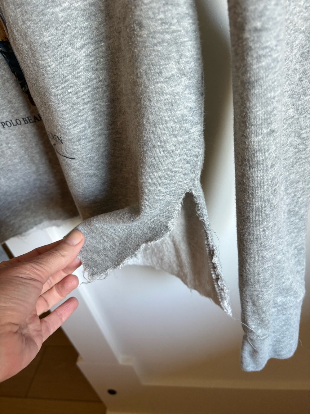 POLO RALPH LAUREN Gray Bear Sweatshirt - Picture 3 of 5